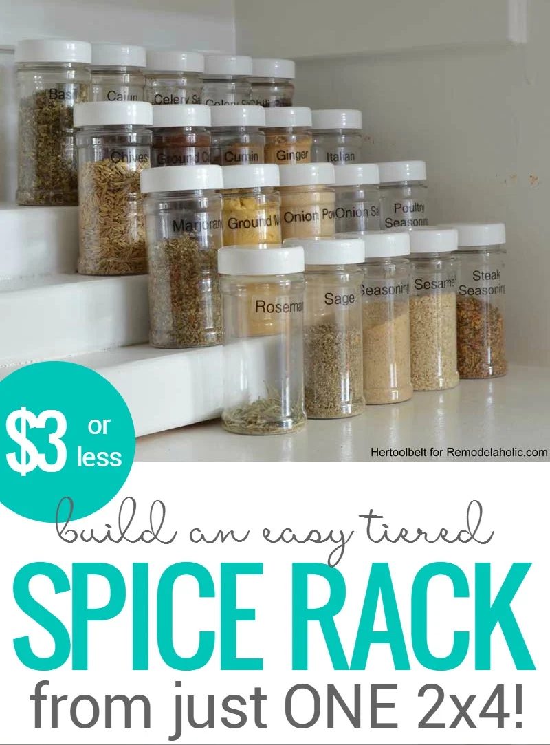 How To Build An straightforward Tiered Spice Rack For Three Bucks Or Less | pantry organizing | direct building plan | Handmade walkthrough