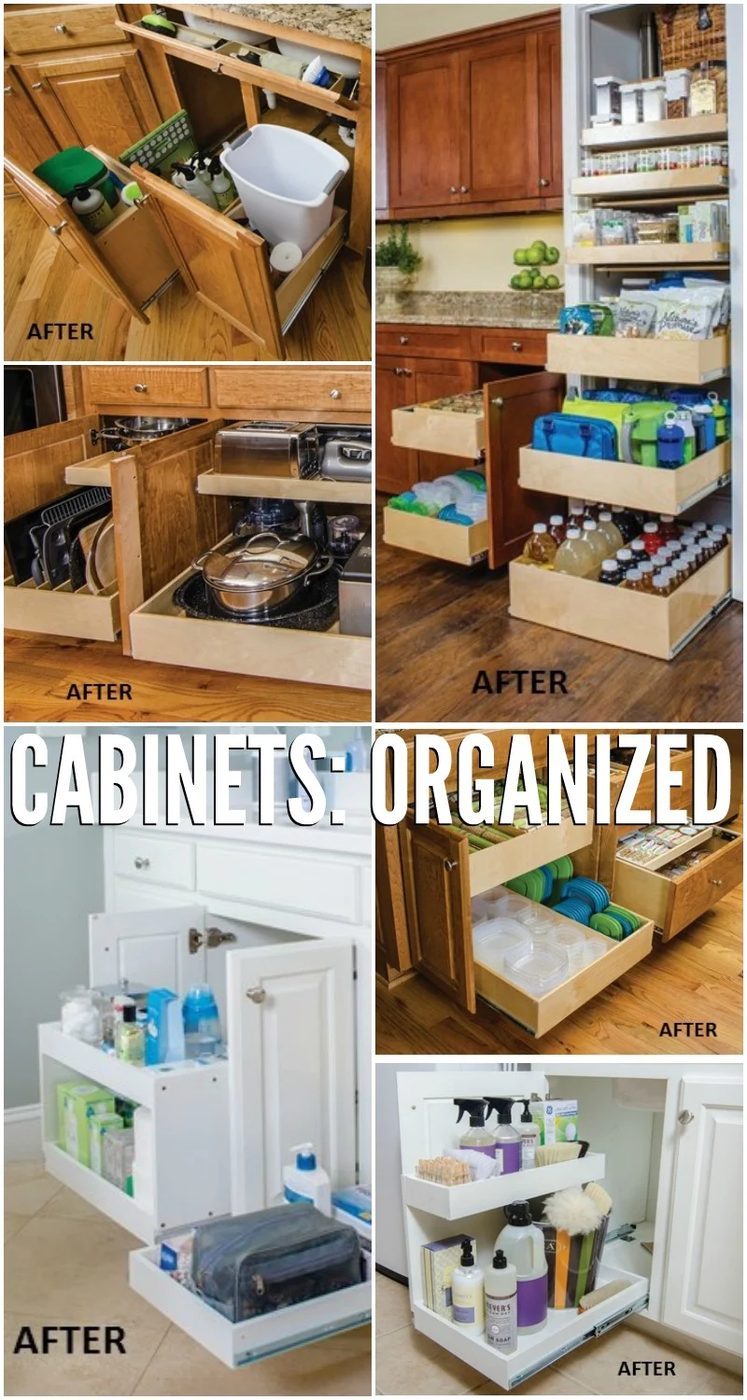 Organized cabinets that both work well and look memorable