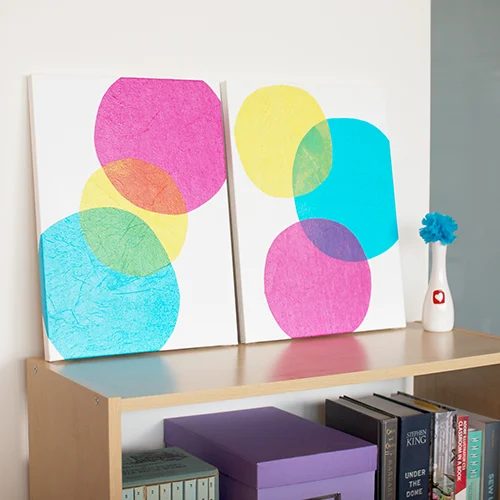 straightforward Art options for Kids Room Decor: straightforward tissue paper art (Mr Handsome Face)
