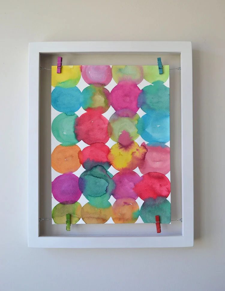 straightforward Art options for Kids Room Decor: straightforward watercolor circle art (Art Bar Blog)