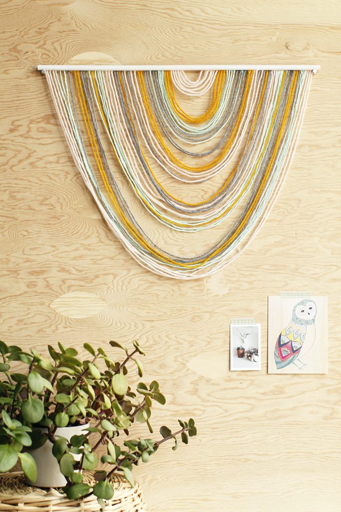 straightforward Art options for Kids Room Decor: straightforward yarn art tapestry (For The Love Of)