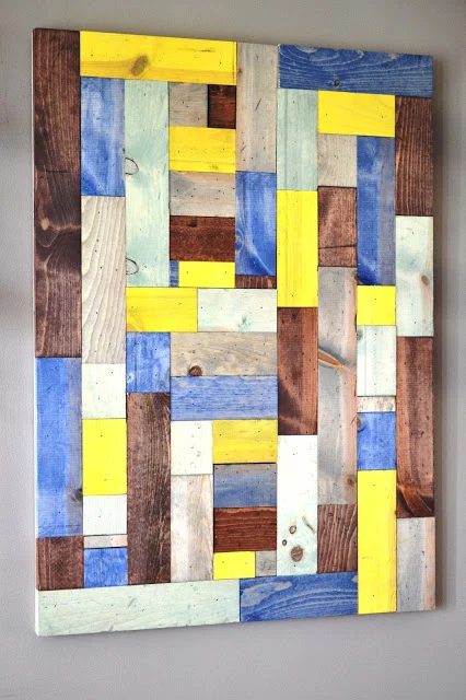 straightforward Art options for Kids Room Decor: straightforward handmade wood scrap wall art (This Girls Life)