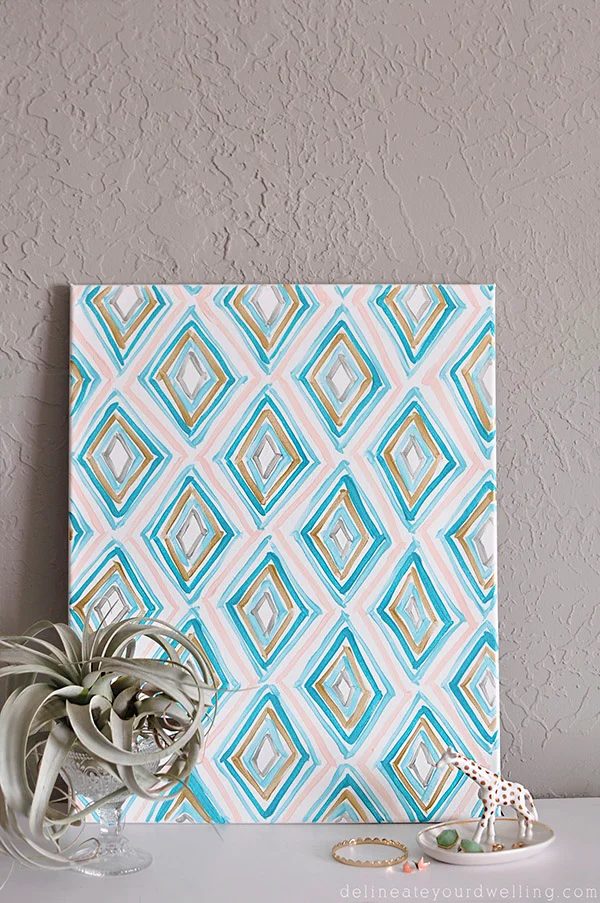 painted projects - handmade geometric art Delineate Your Dwelling