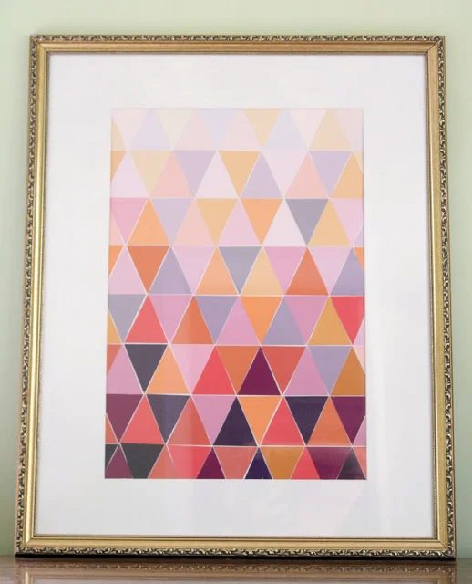 ombre paint chip art Handmade project