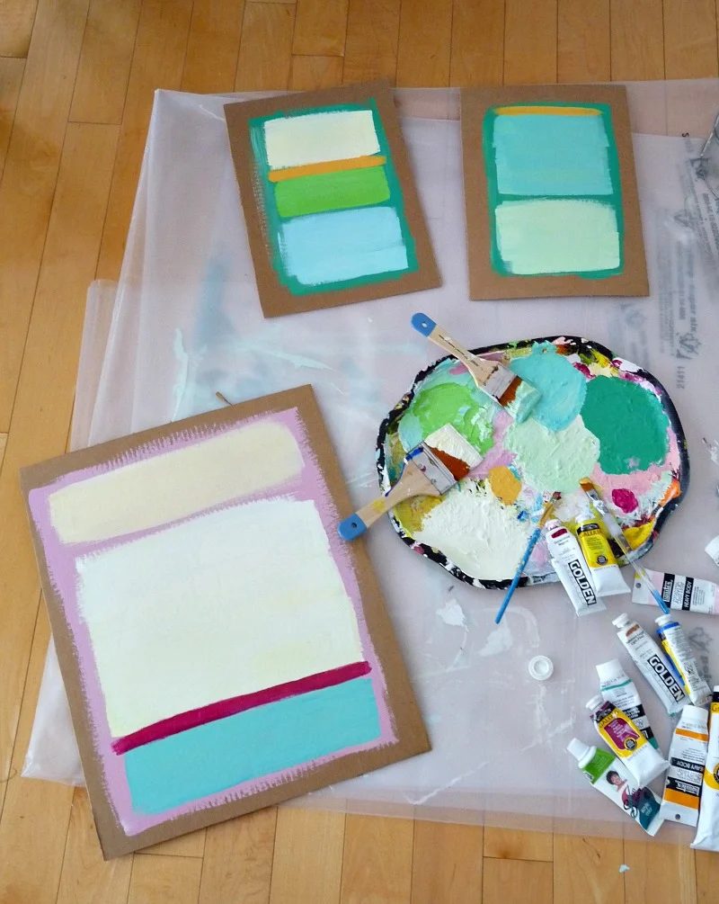 straightforward Art options for Kids Room Decor: abstract colorful art (Dans Le Townhouse)