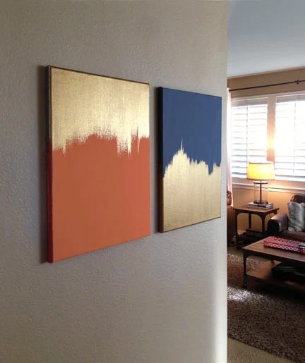 straightforward Art options for Kids Room Decor: straightforward gold painted art (shopcraftwarehouse)