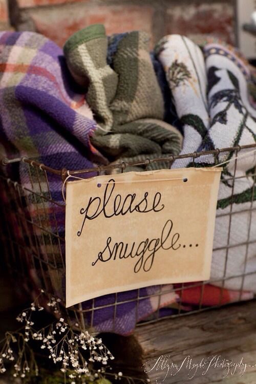 This is the cutest basket label EVER. Snuggle all winter long!