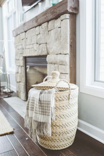 striking basket to store blankets in! Wish I knew where it was from :/
