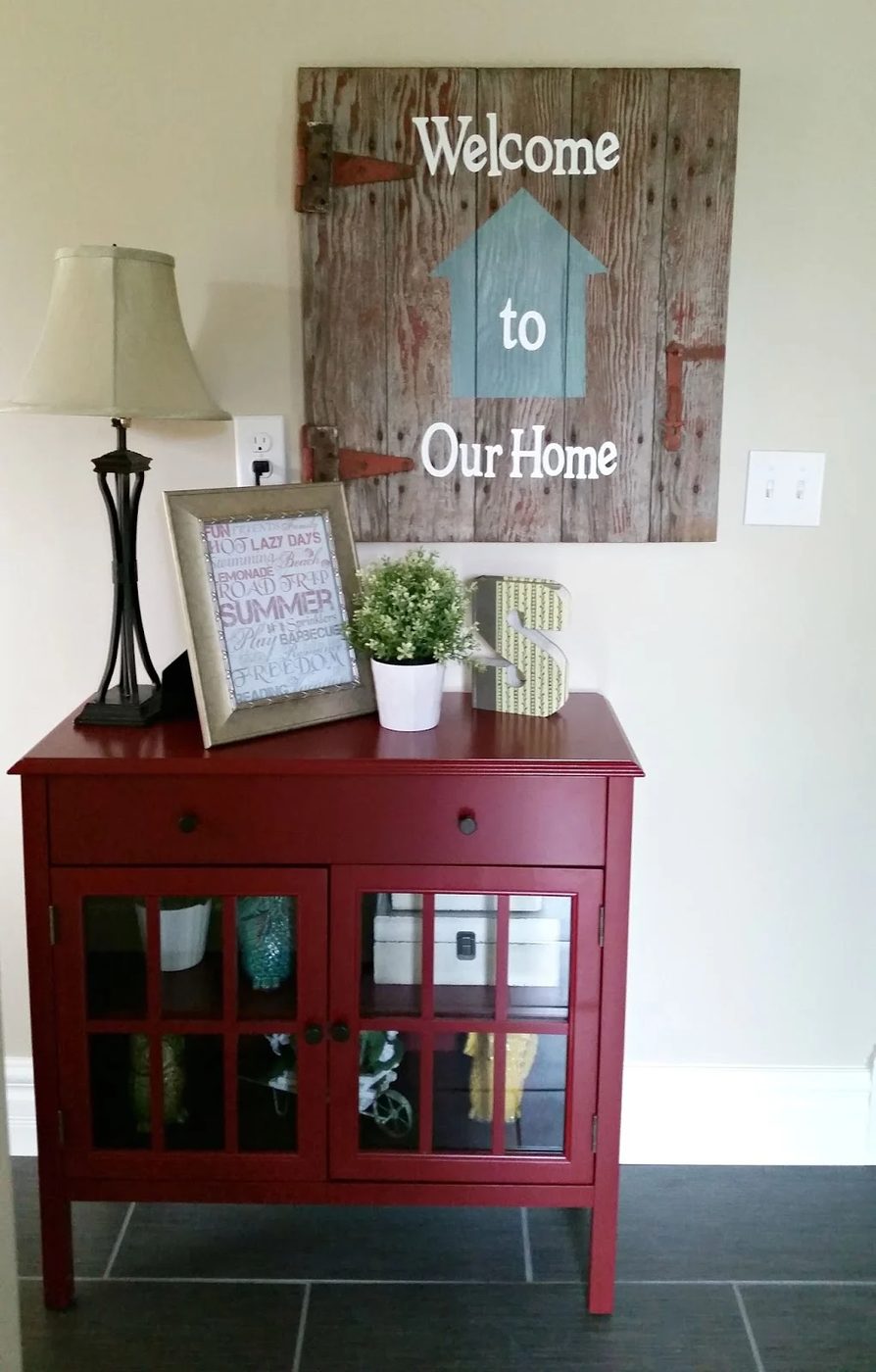 Handmade barn door wall art House on Raspberry Hill
