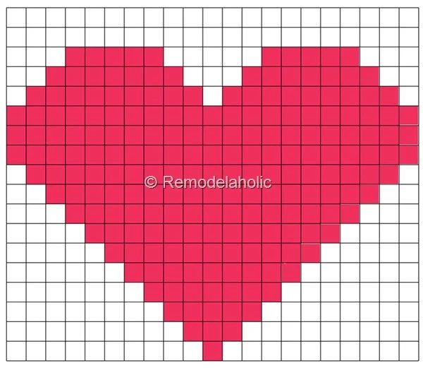 Heart Grid Embroidery