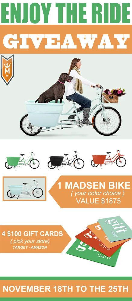 solid giveaway! Win this bike plus $400 in gift cards!