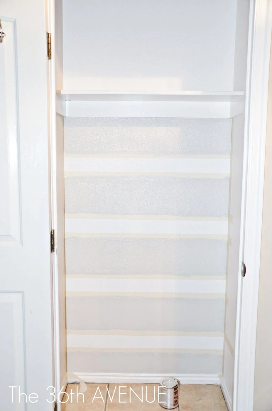 8 Painting Stripes In A Closet Adds Interest By The 36th Avenue Featured On @Bekob