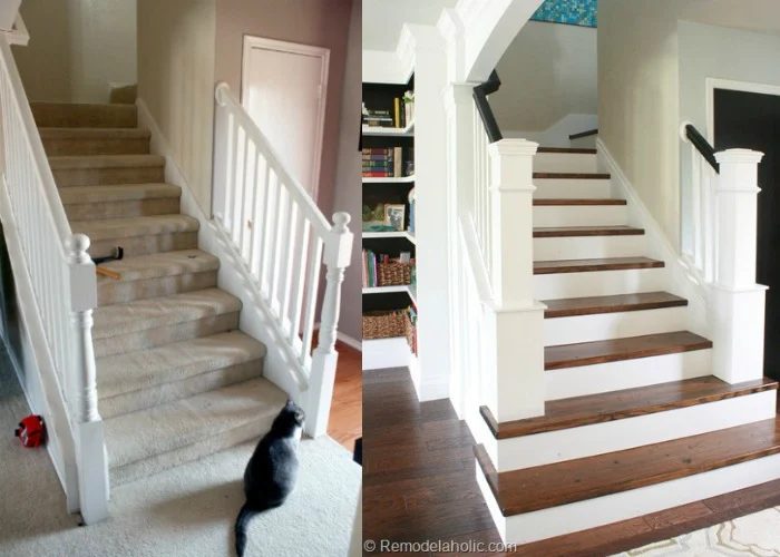 Before After Carpet To Wood Staircase Park House @Bekob