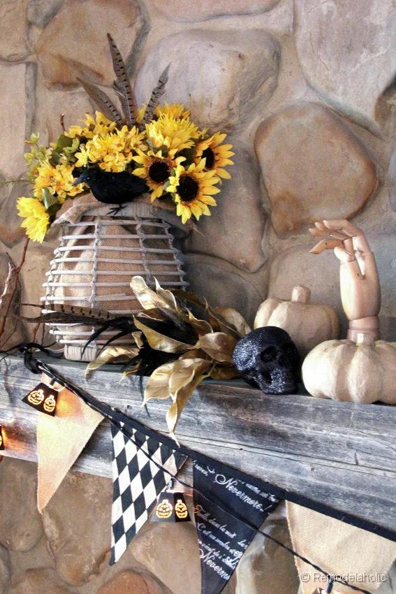 Fall Mantel options Halloween mantel options