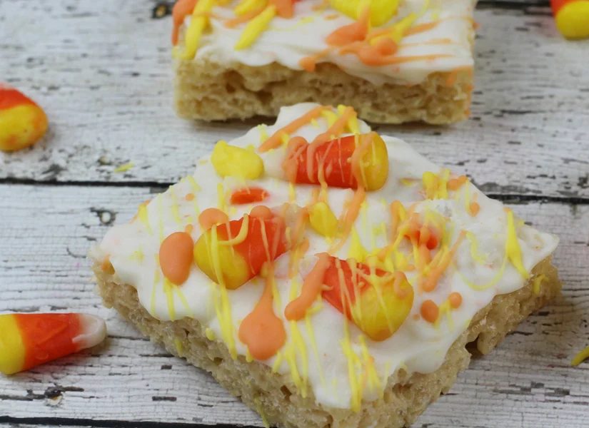 Fall Candy Corn Rice Krispies