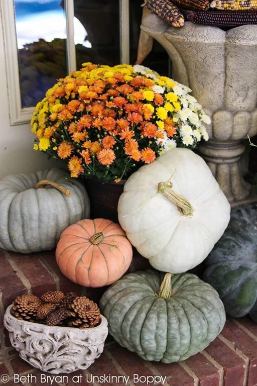fall porch decorating