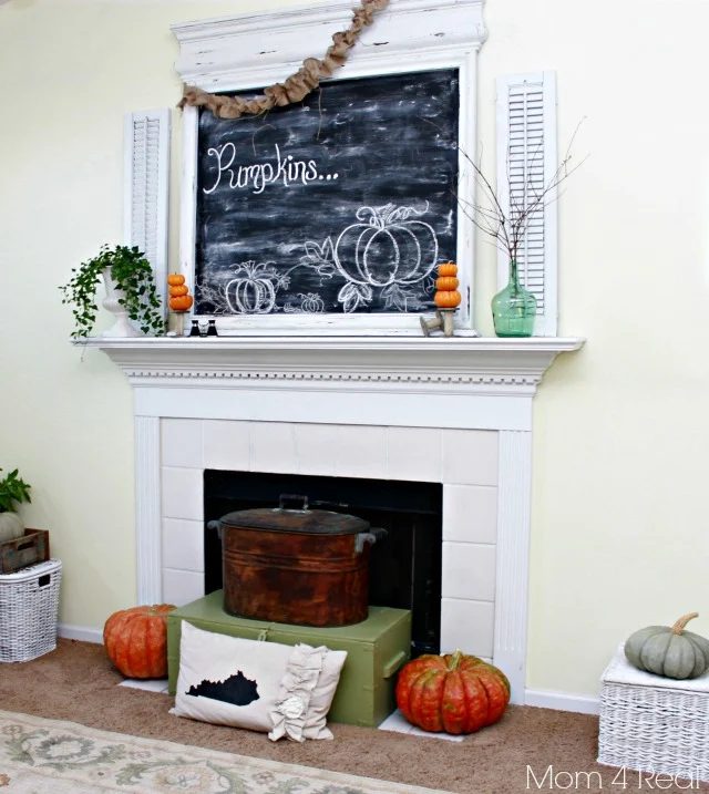 fall mantel decorating options