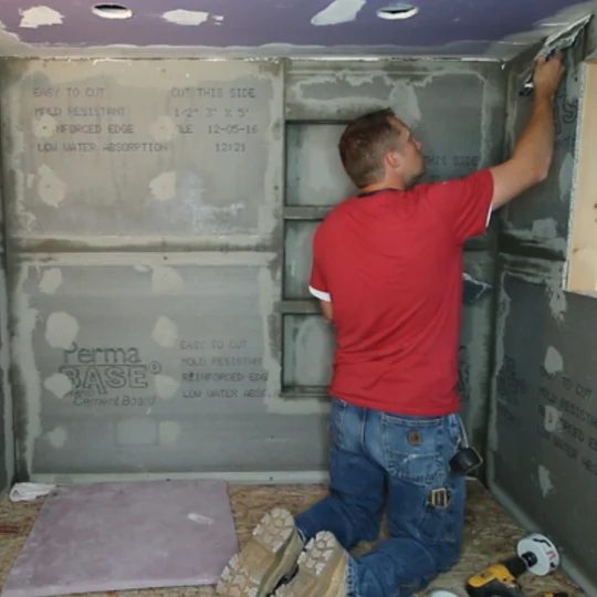 Basement Bathroom Drywall And Cement Board Installation