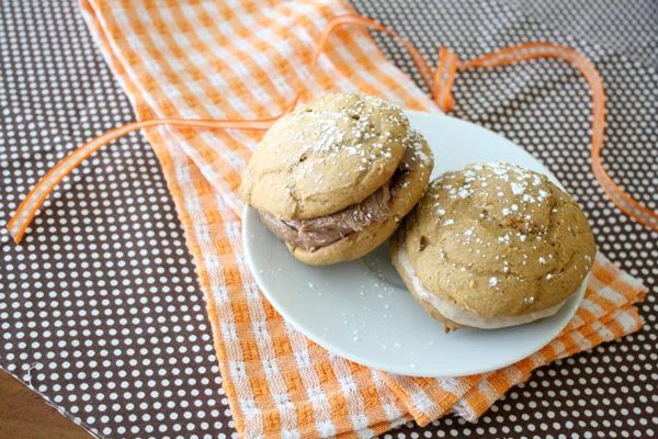 Pumpkin Whoopie Pies with Nutella Frosting
