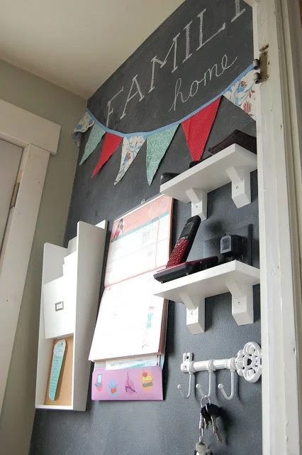 chalkboard hallway command center, Vintage Violet Style