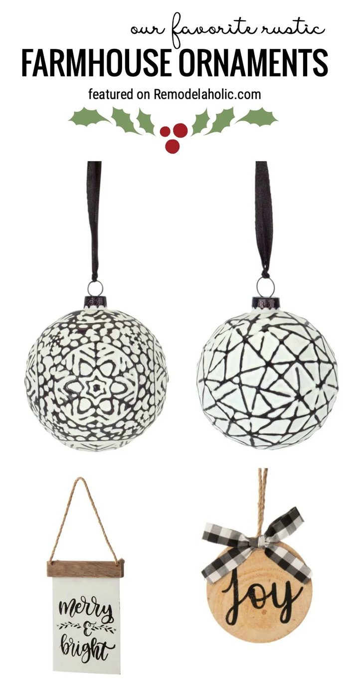 Our go-to Rustic Farmhouse Ornaments For A Farmhouse Style Christmas Tree Featured On Bekob.com