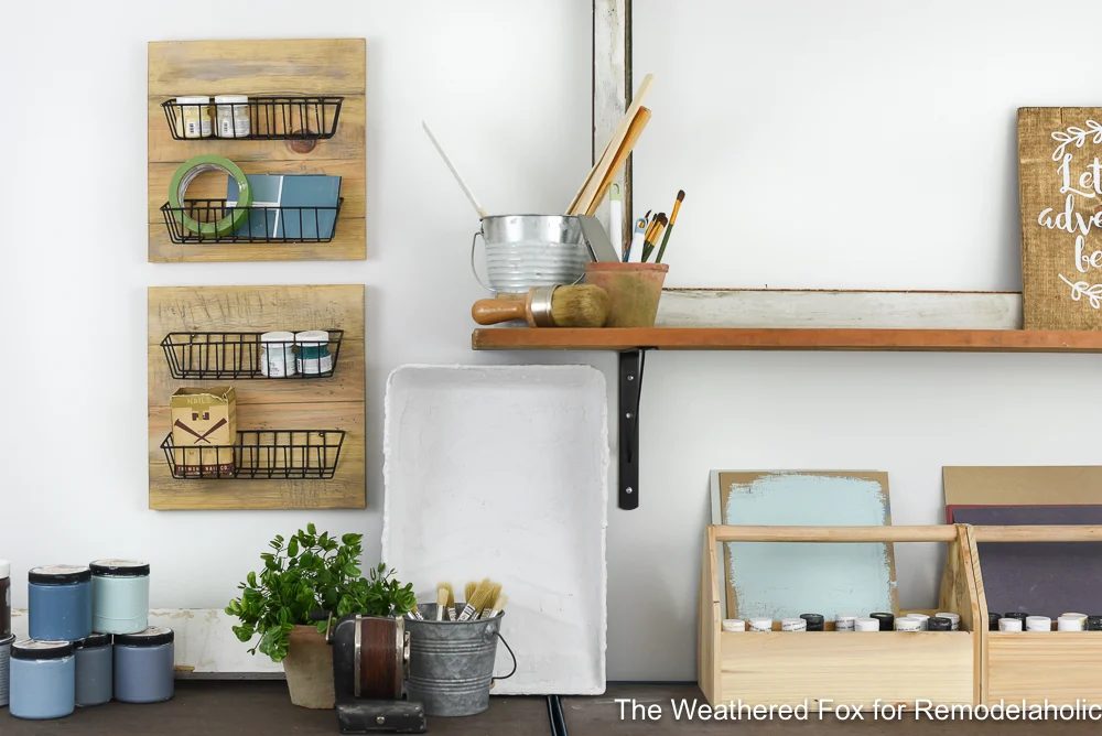 Handmade Farmhouse Wall Baskets. Create Farmhouse Style Wall Baskets With Dollar Store Items. Get This walkthrough From The Weathered Fox On Bekob!
