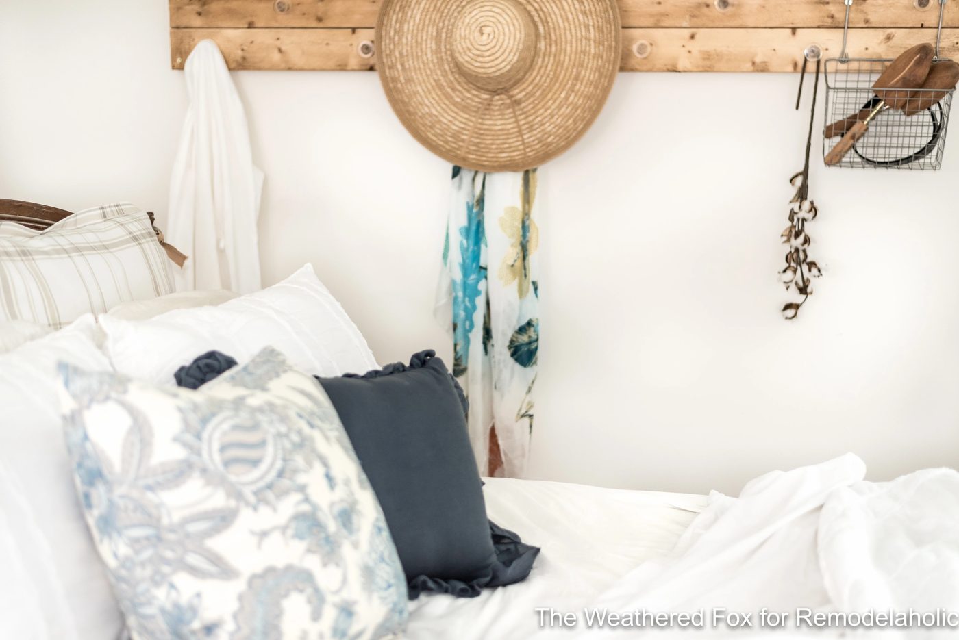 The Weathered Fox Farmhouse Wall Rack. Organize your room with this rustic wall rack