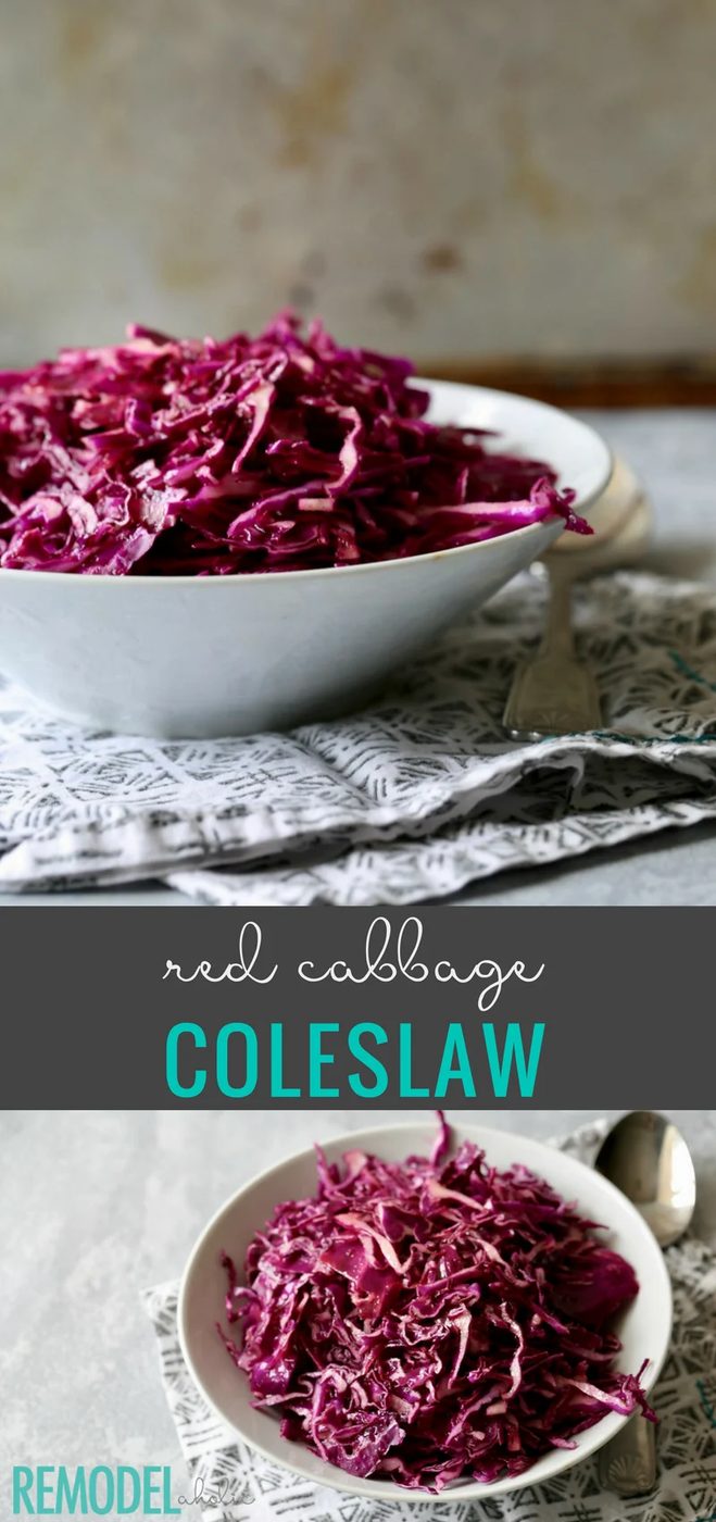 Fast & straightforward Red Cabbage Coleslaw