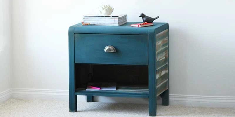 Faux Barn Board Nightstand Makeover