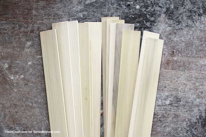 how to stain and paint faux barn boards for furniture and decor