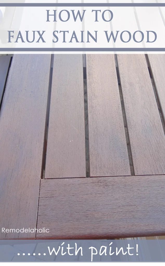 How to Faux Stain Wood with Paint