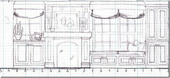 first sketch of mantel copy