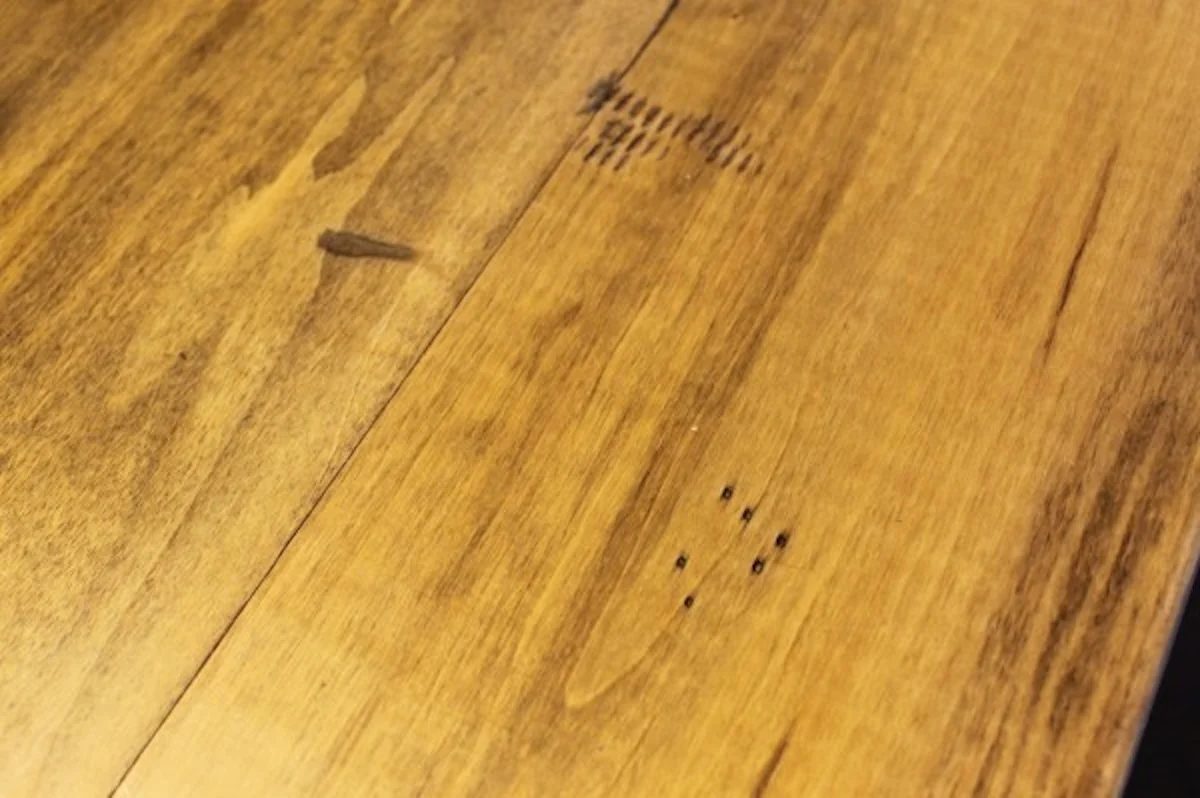 How To Give Faux Reclaimed Wood Countertops Character The Ragged Wren On Bekob 600x399