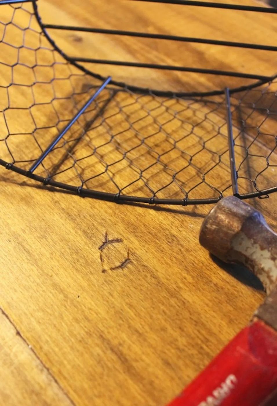 Chicken Wire Basket To Age Faux Reclaimed Wood Countertops The Ragged Wren On Bekob 546x800