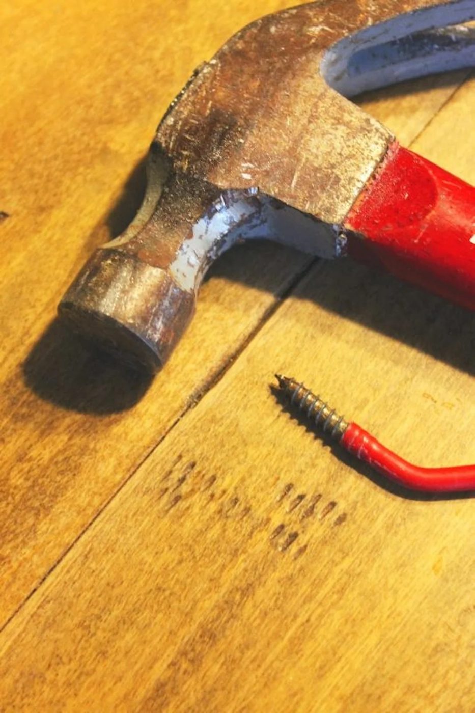 Large Screw Or Hook To Rough Up Faux Reclaimed Wood Countertops The Ragged Wren On Bekob 533x800