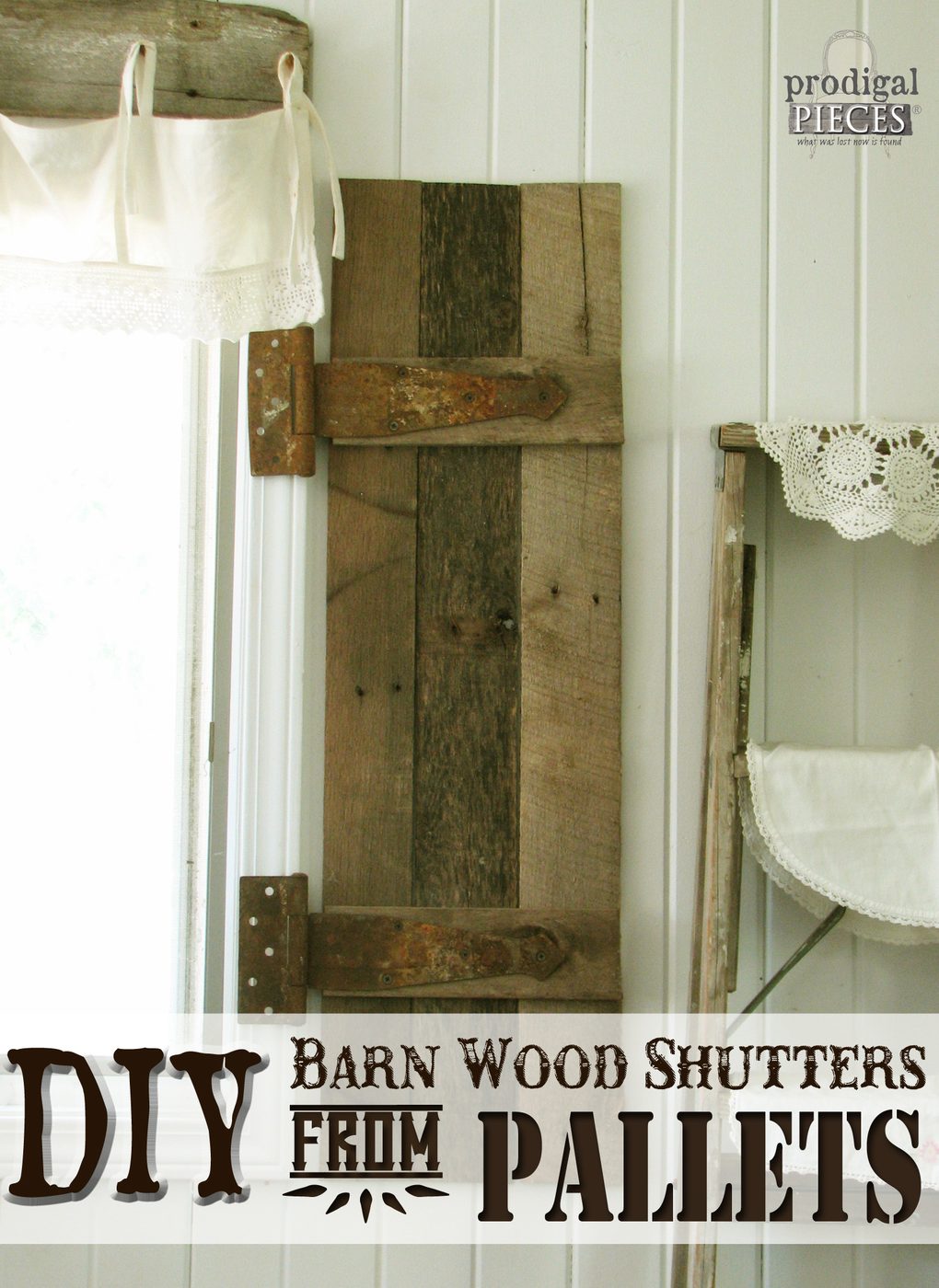 Handmade Barn Wood Shutters from Reclaimed Pallets by Prodigal Pieces via Bekob