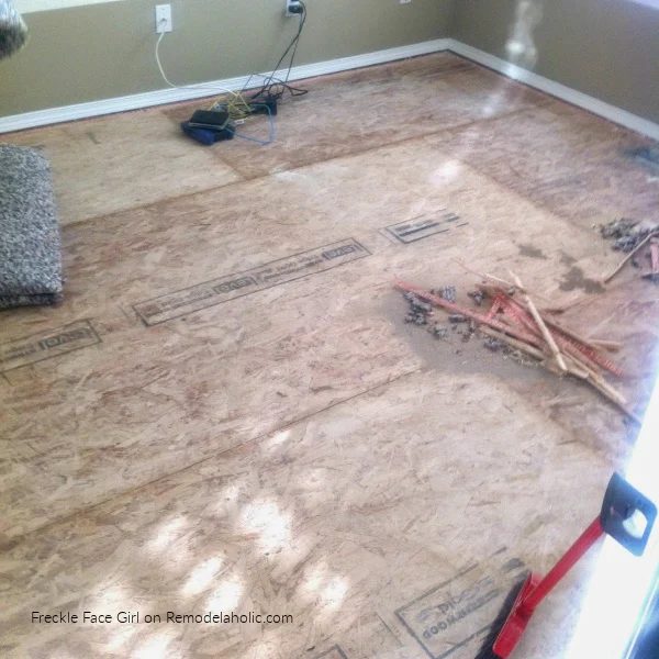 Ripping Up Carpet For Faux Wood Plank Flooring, Handmade Brown Paper Bag Flooring option walkthrough, Freckle Face Girl For Bekob