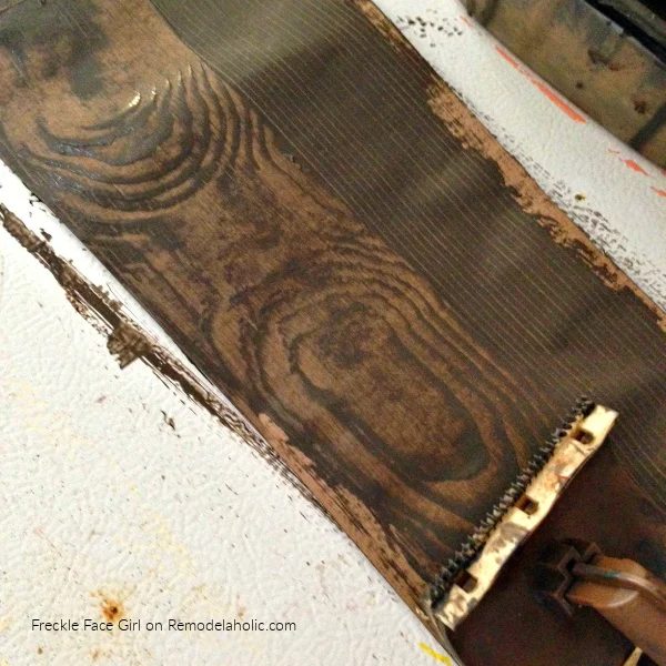 Use Wood Graining Tool To Create Faux Wood Plank Brown Paper Flooring, Freckle Face Girl For Bekob