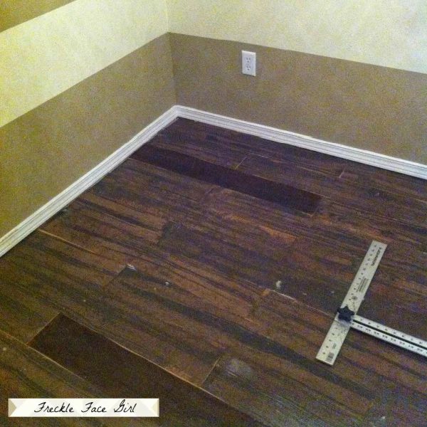 Install Faux Wood Plank Handmade Brown Paper Flooring, Freckle Face Girl For Bekob