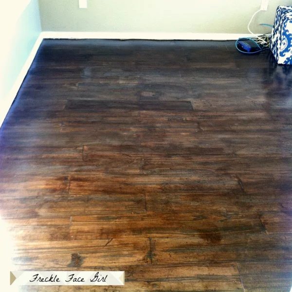 How To Create A Faux Wood Plank Floor Using Brown Paper Bag Flooring Technique, Freckle Face Girl For Bekob
