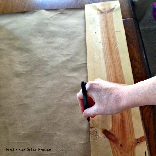 Cut And Paint Faux Wood Planks For Handmade Brown Paper Flooring That Looks Like Wood, Freckle Face Girl For Bekob