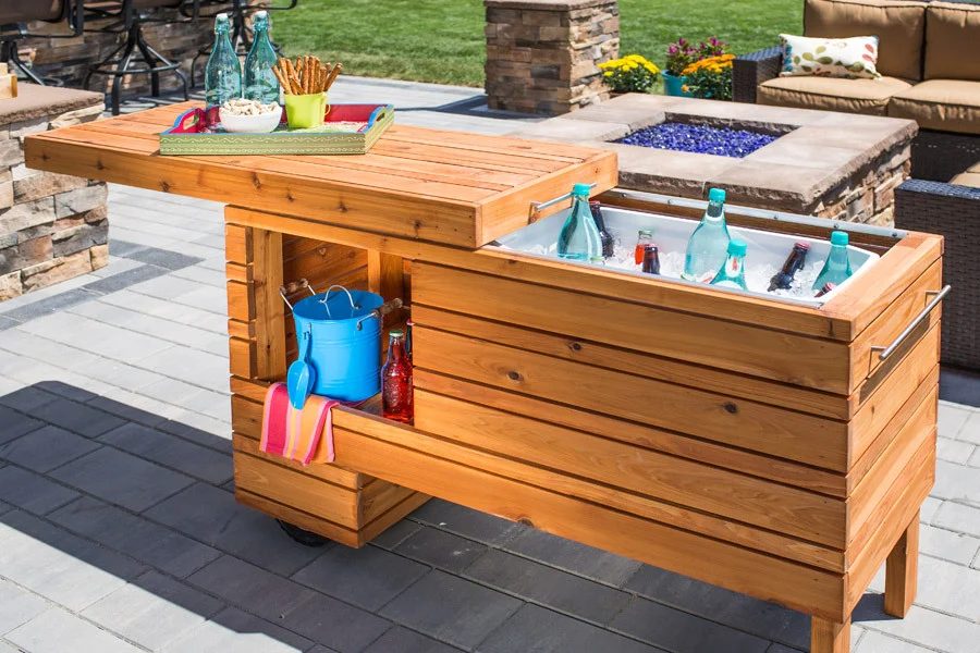 Brilliant Handmade Cooler Tables For The Patio With Built In Coolers Sinks And Ice Boxes