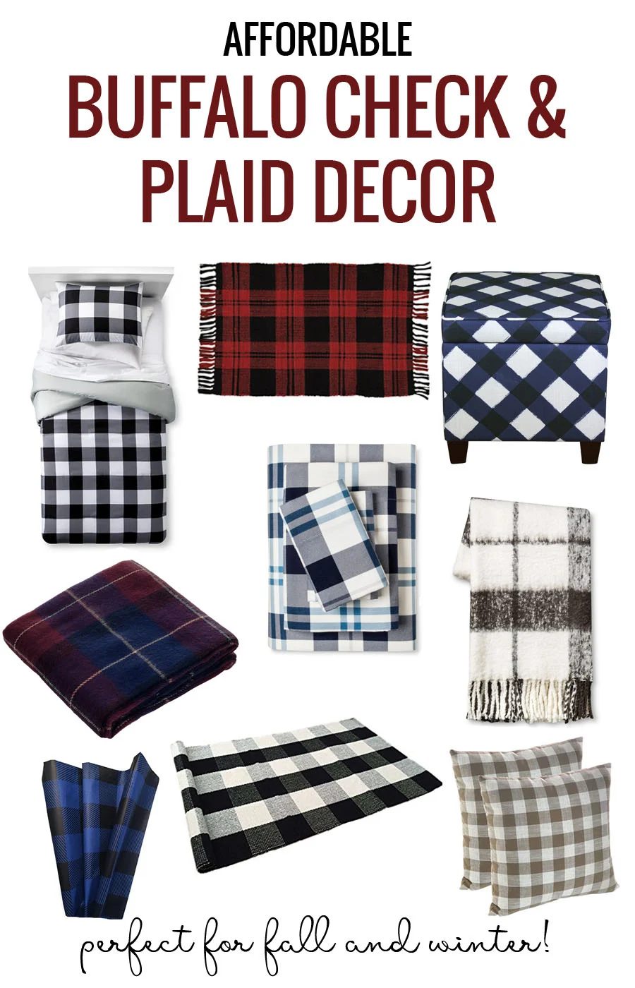 Affordable Plaid And Buffalo Check Decor