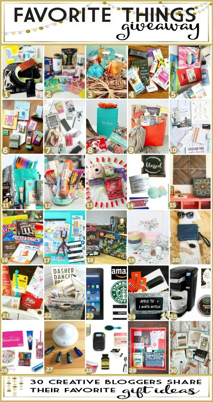 Favorte Things Giveaway and Gift options for the Holidays