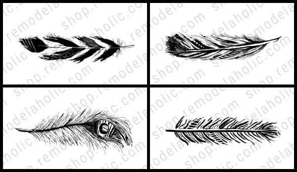 Feather Printable Art Set 4x Vertical