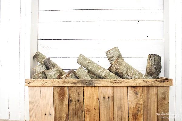 22 Fill A Handmade Fireplace With Cut Wood For A Rustic, Woodsy Look, By We Lived Happily Ever After Featured On @Bekob
