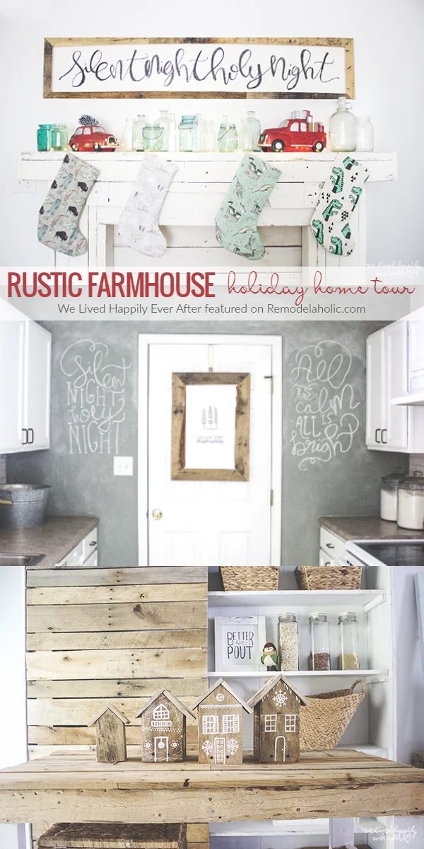 Tour This Rustic Farmhouse, All Decorated For Christmas, In This Holiday Home Tour From We Lived Happily Ever After On @Bekob