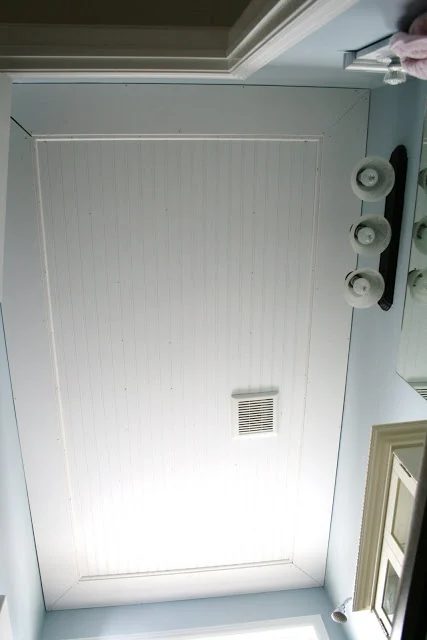 Beadboard ceiling
