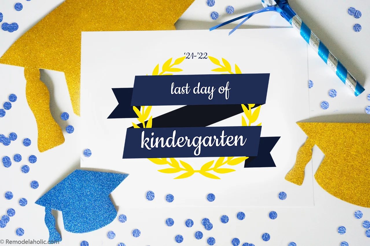Last Day Of School Printable Sign, Bekob
