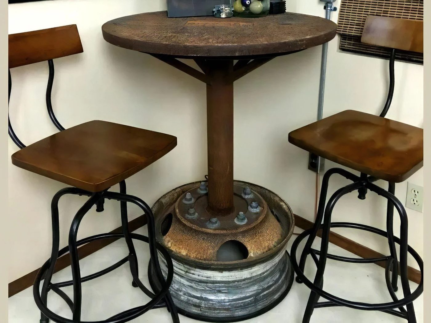1a Industrial Bar Table Built Of Salvaged Materials By Salvage Sister And Mister Featured On @Bekob 061252